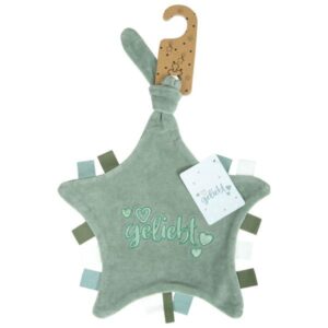 Baby Schmusetuch: geliebt (salbei)