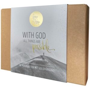 Postkartenset: With God all things are possible