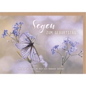 Faltkarte: Segen zum Geburtstag (Schmetterling)