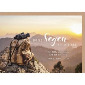 Faltkarte: Gottes Segen sei mit Dir! (Rucksack)