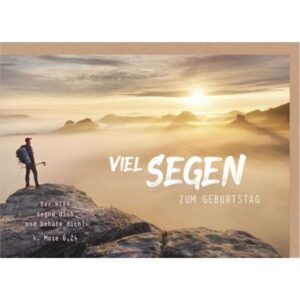 Faltkarte: Viel Segen zum Geburtstag (Wanderer)
