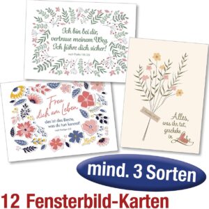 Paket: Fensterbild-Postkarten (12 Exemplare)