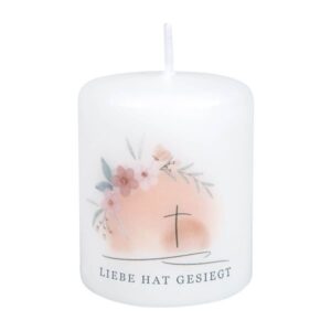 Tischkerze Ostern: Liebe hat gesiegt