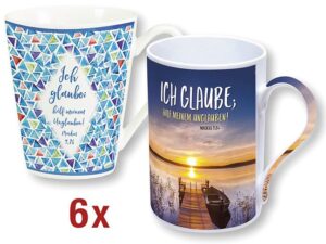 Paket: Porzellan-Tassen (6 Exemplare)