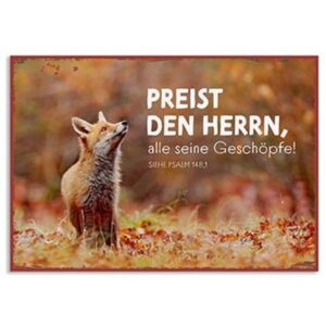 Metallschild klein: Preist den Herrn