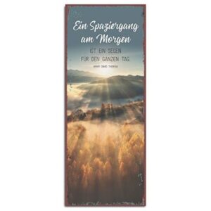 Metallschild lang: Henry D. Thoreau - Spaziergang