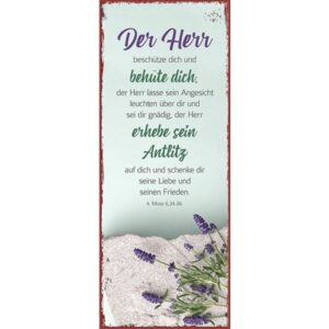 Metallschild lang: Der Herr beschütze dich