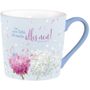 Schmuck-Tasse Grafik: Jahreslosung 2026 - Gott spricht: Siehe, ich mache alles neu! Offenbarung