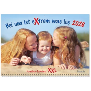 Wand-Kalender: Bei uns ist extrem was los 2026
