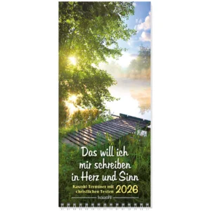 Terminkalender: Das will ich mir schreiben in Herz und Sinn 2026