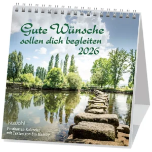 Postkartenkalender: Gute Wünsche sollen dich begleiten 2026