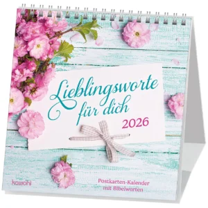 Postkartenkalender: Lieblingsworte für dich 2026
