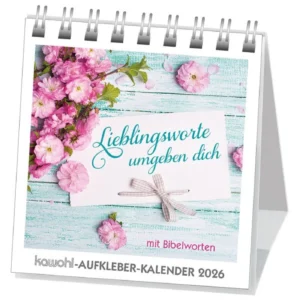 Aufkleber-Kalender: Lieblingsworte umgeben dich 2026