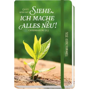 Notice-Terminkalender: Jahreslosung 2026 - Siehe, ich mache alles neu (A6)
