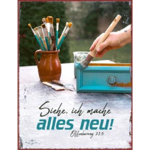 Metallschild groß: Upcycling - Jahreslosung 2026