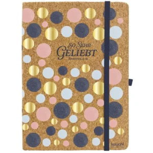 Notizbuch Kork: So sehr geliebt (ohannes 3,16)
