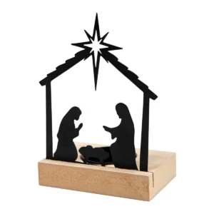 Teelichtleuchter: Krippe