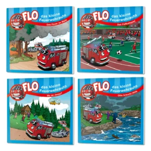 Flo das kleine Feuerwehrauto Flo - Minibuch-Set 2