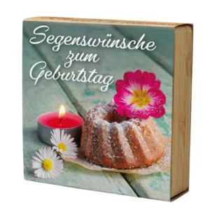 Teelichthalter: Segenswünsche zum Geburtstag