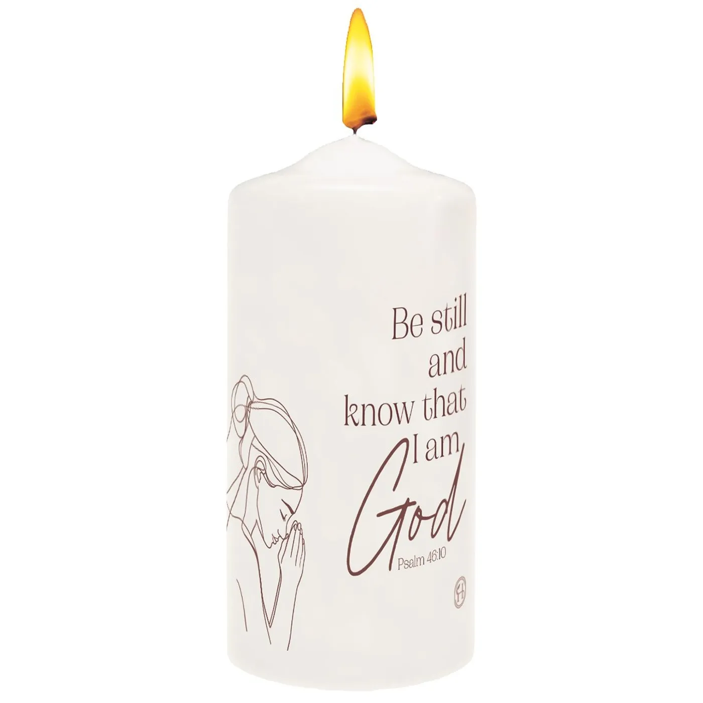 Kerze „Be still and know that I am God“ Psalm 46:10