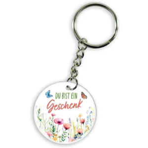 Schlüsselanhänger Edelstahl "Du bist ein Geschenk"