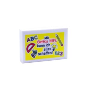 Radiergummi "Mit Gottes Hilfe"