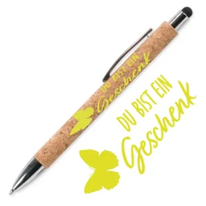Kugelschreiber Kork "Du bist ein Geschenk"